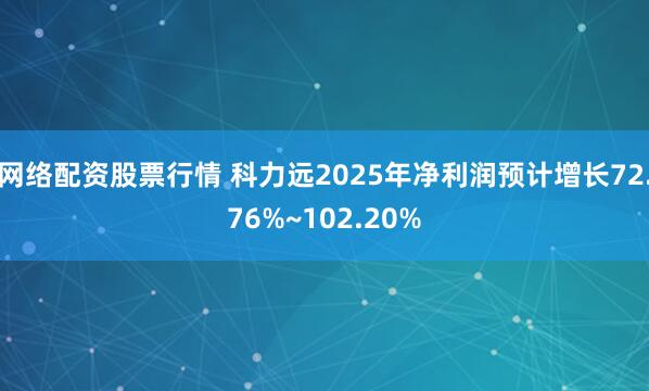 网络配资股票行情 科力远2025年净利润预计增长72.76%~102.20%
